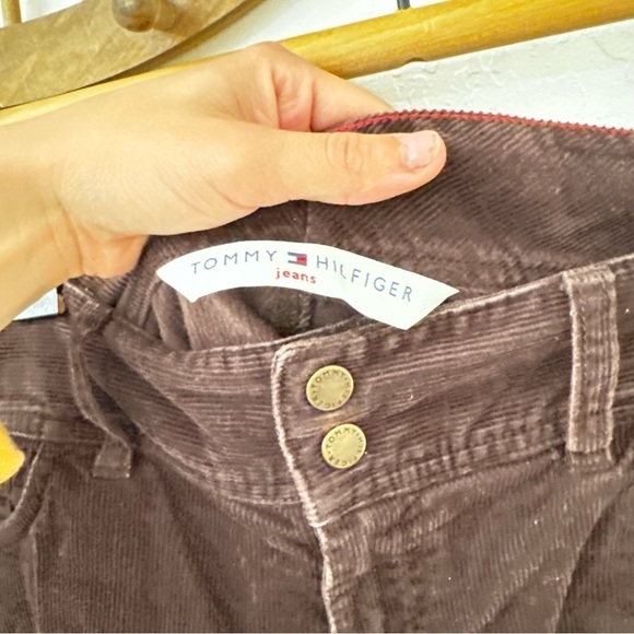 Vintage Tommy Hilfiger Chocolate Brown Double Button Closure Flare Bootcut Jean - Picture 12 of 16